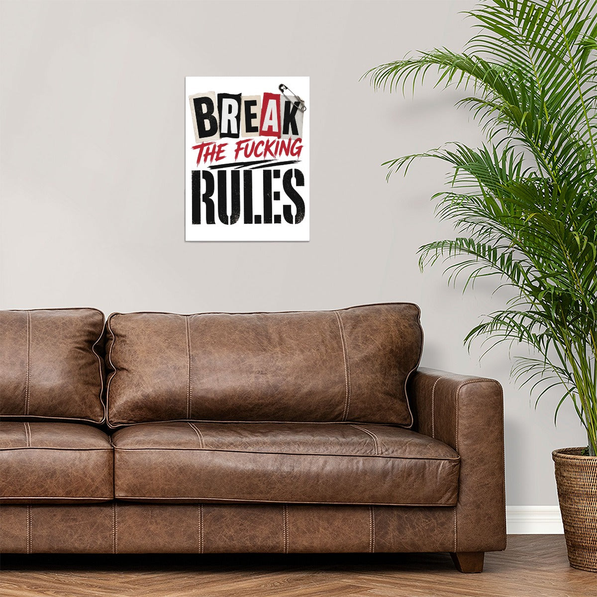 Break the Fucking Rules Canvas Wall Art
