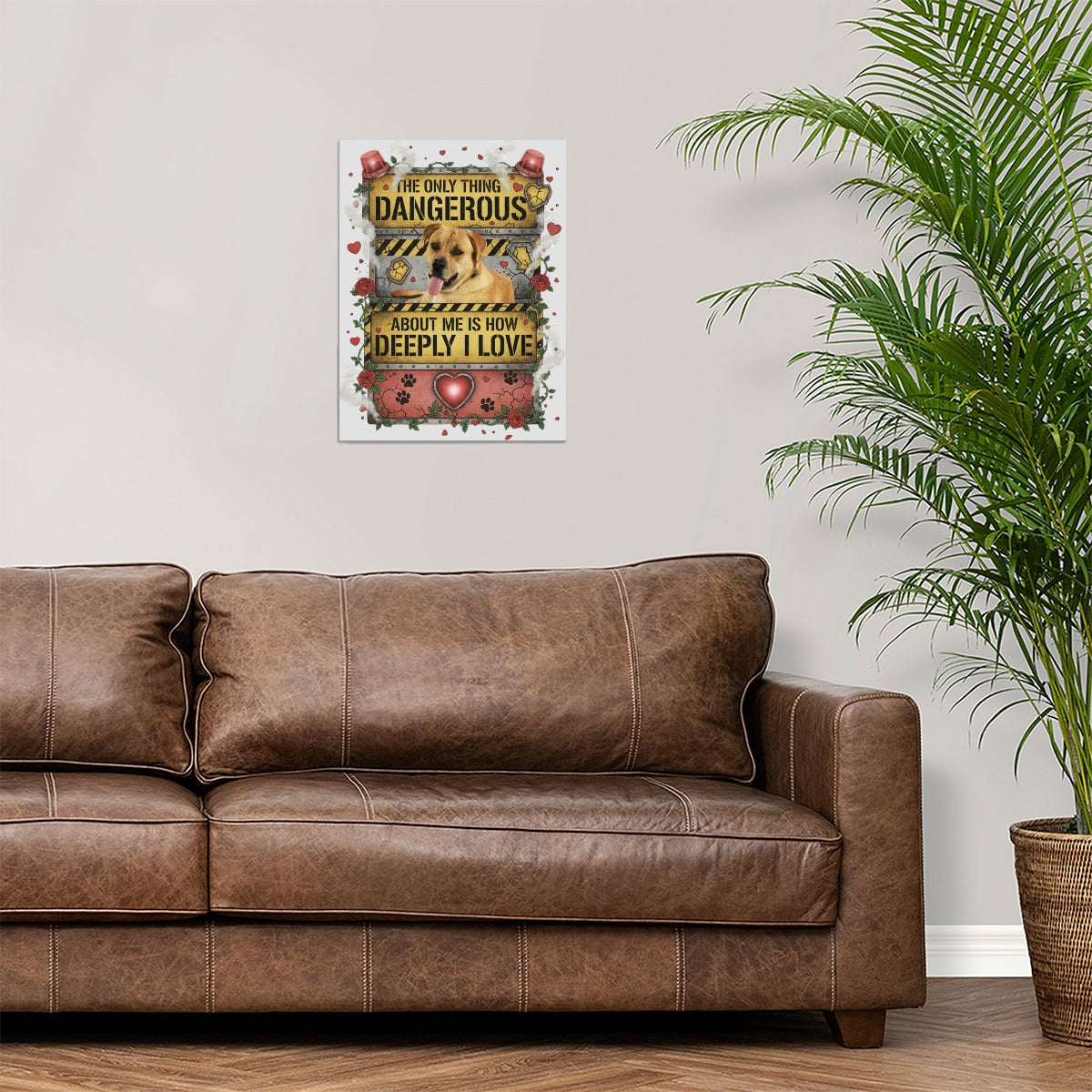 Personalized Pet Photo How Deeply I Love Canvas Wall Art