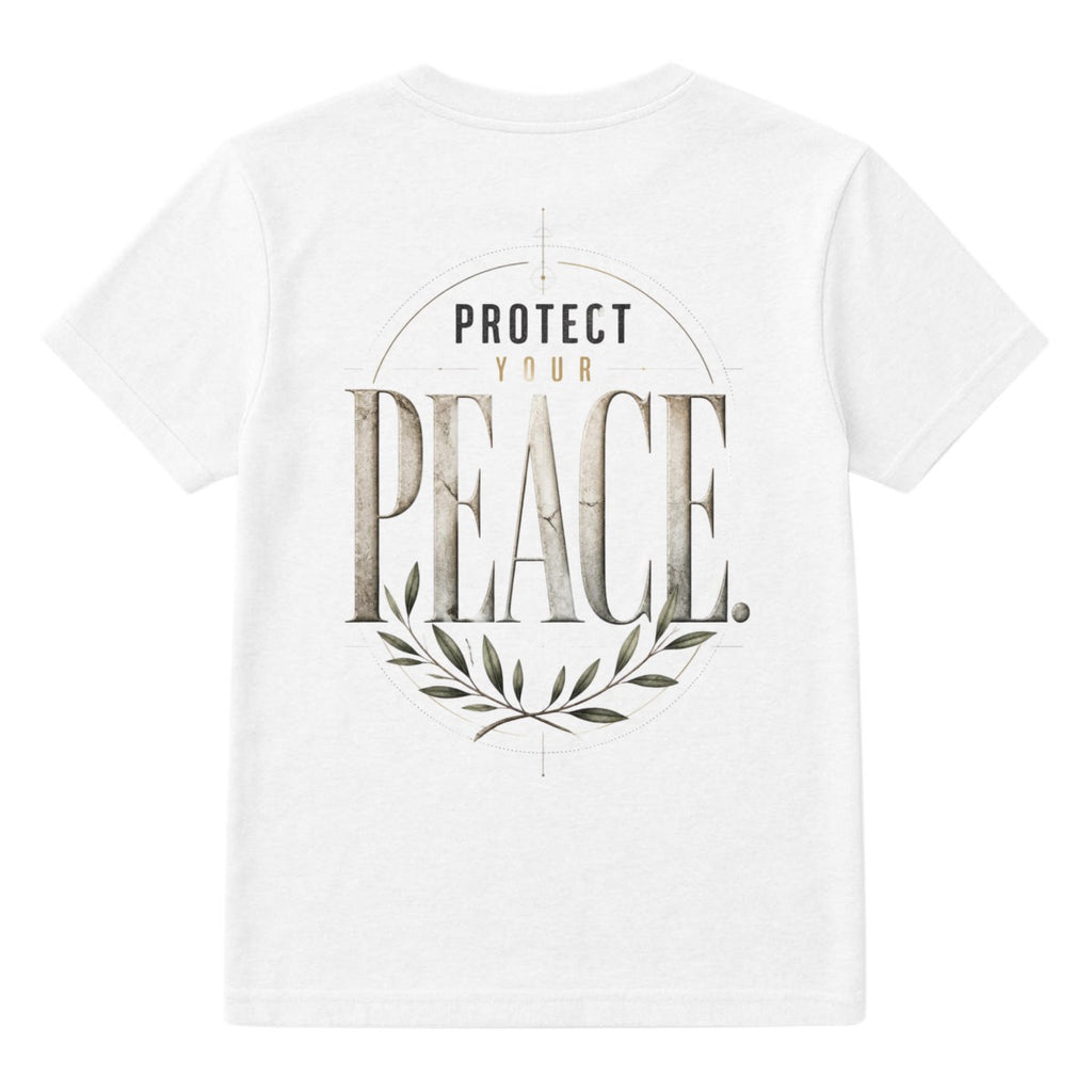 Protect Your Peace T-Shirt – Minimalist Double-Sided Motivational Graphic Tee