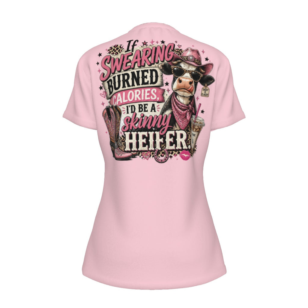 Unhinged™ "If Swearing Burned Calories" Women's Cotton Graphic Tee