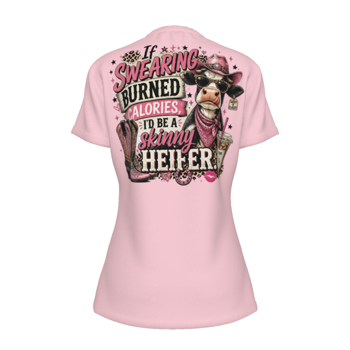 Unhinged™ "If Swearing Burned Calories" Women's Cotton Graphic Tee