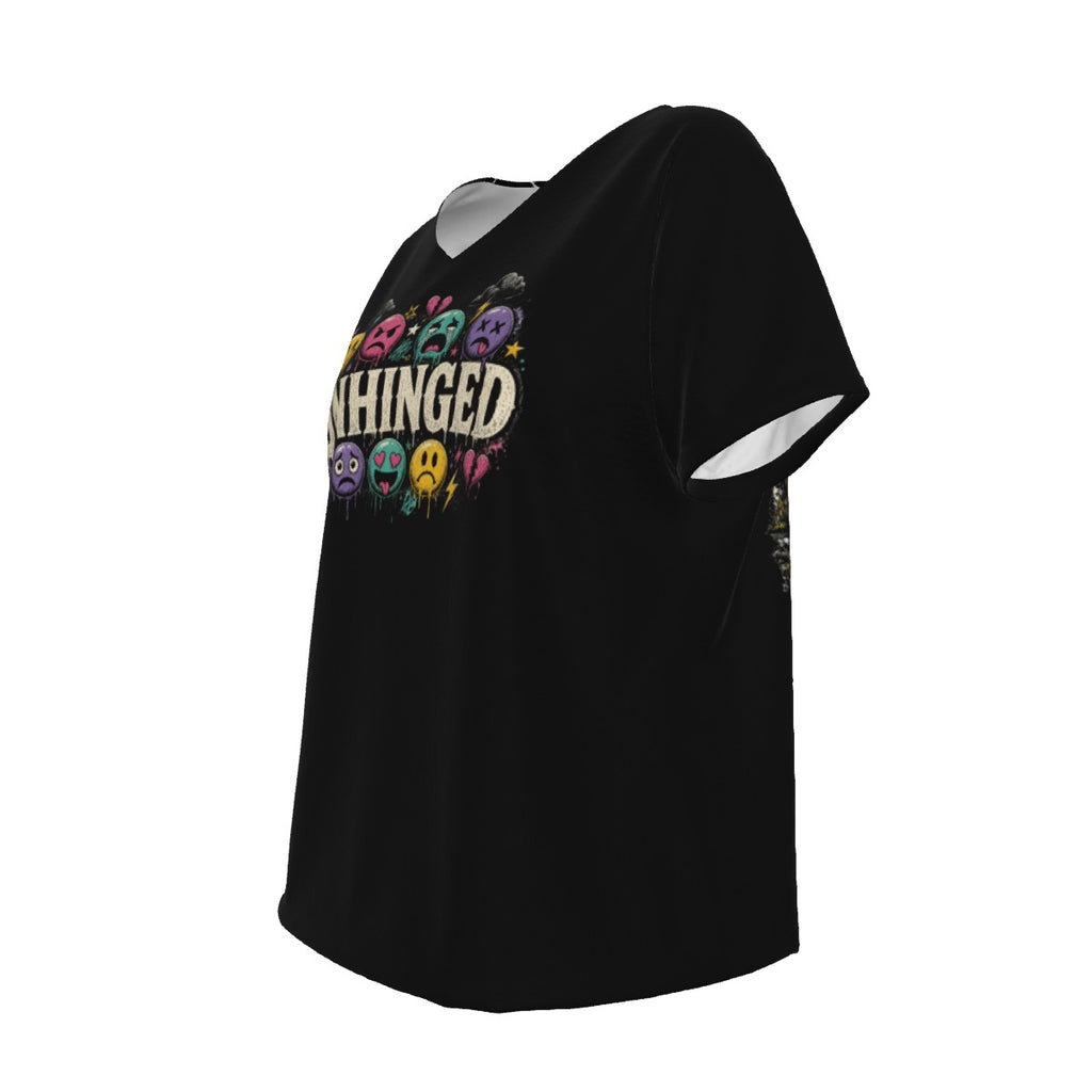 Unhinged™ "My Mood Has So Many Swings It's Now a Park" Women's V-Neck Tee