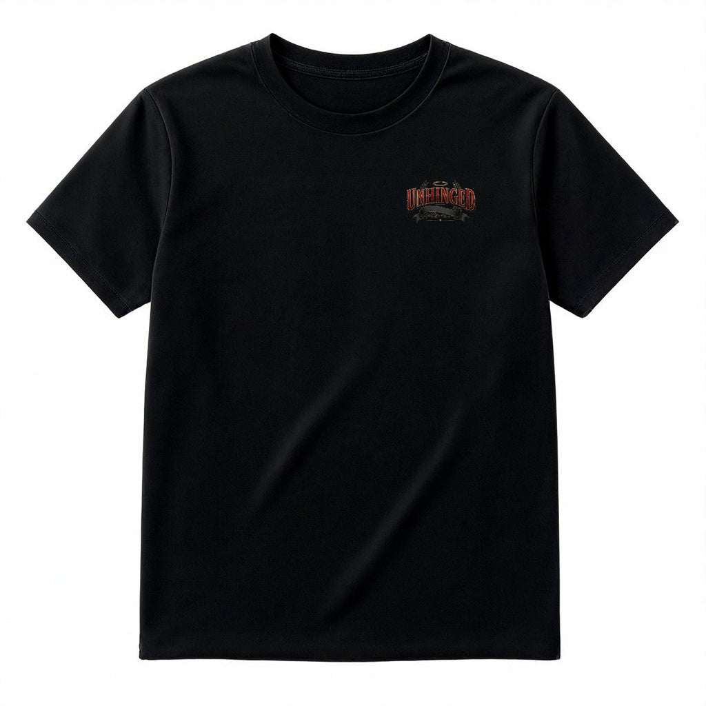 In Loving Memory of When I Gave a Fuck – Funny Sarcastic Graphic T-Shirt | Double-Sided UNHINGED Tee