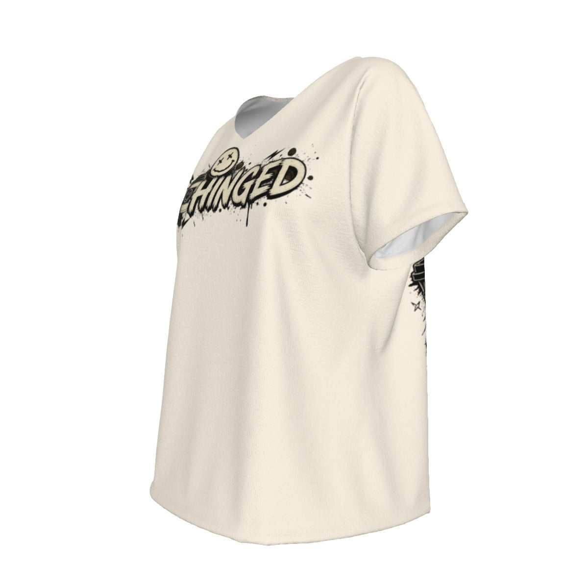 Unhinged™ "Running on Caffeine and Bad Decisions" Women's V-Neck Tee