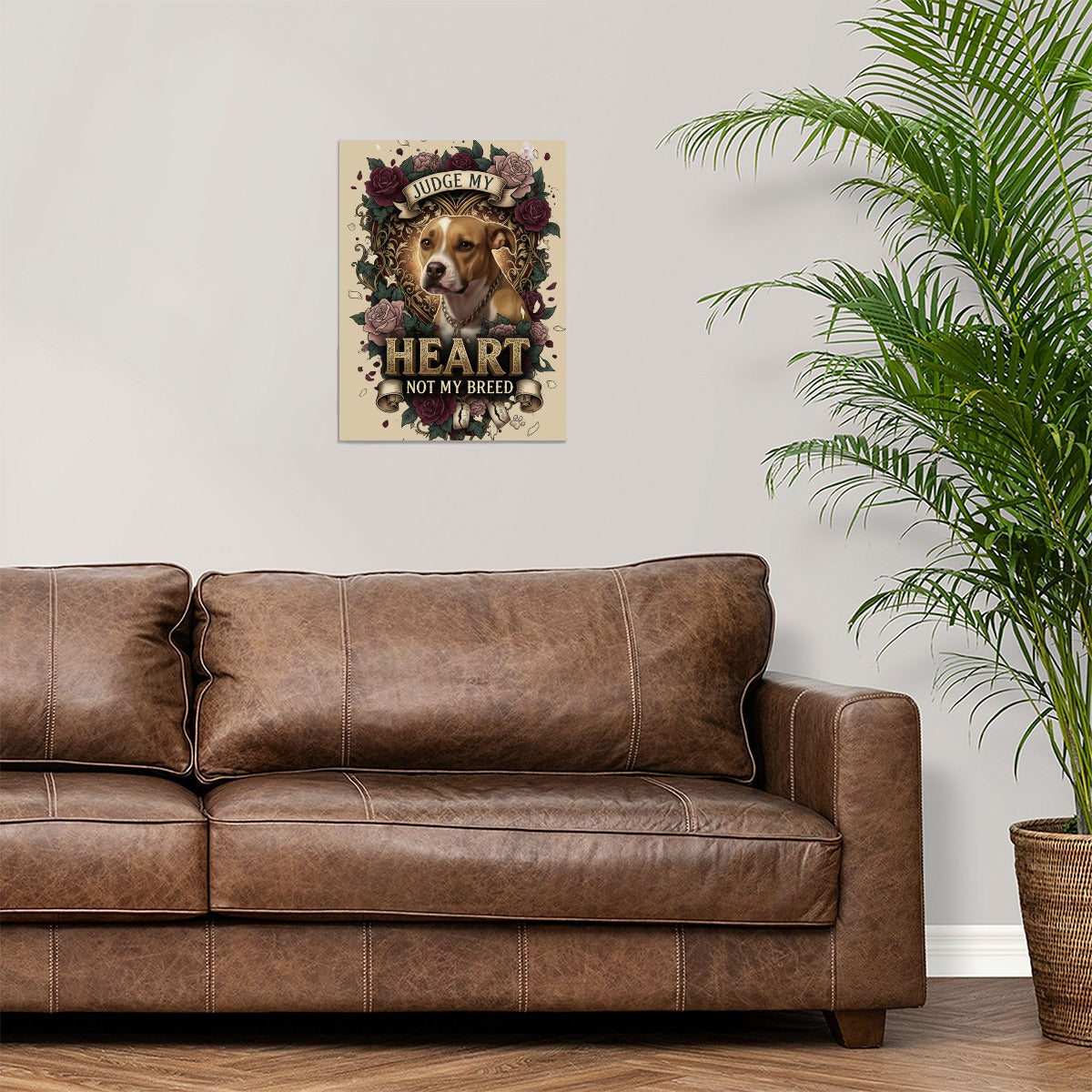 Personalized Pet Photo Judge My Heart Canvas Wall Art