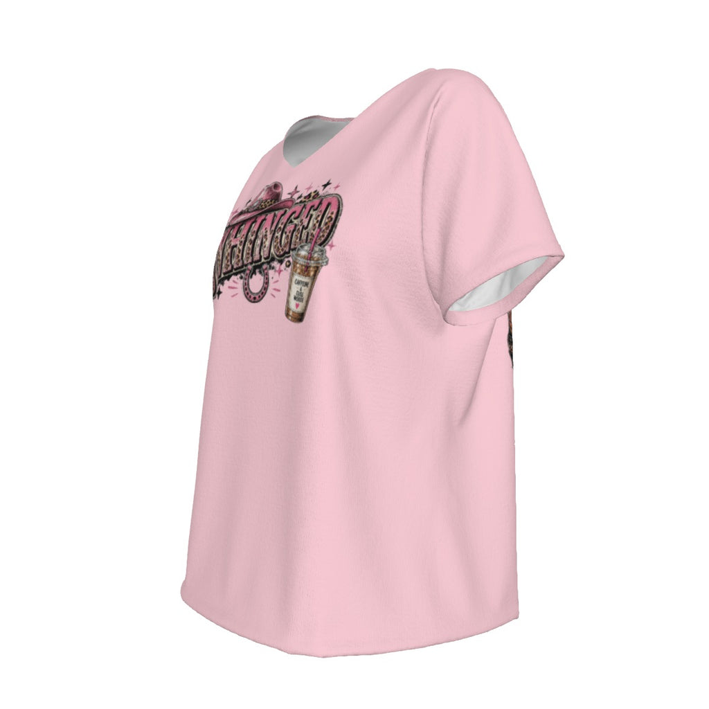 Unhinged™ "If Swearing Burned Calories" Women's V-Neck Tee