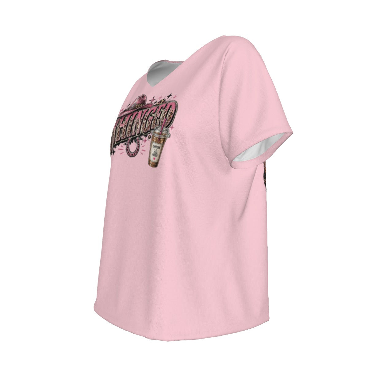 Unhinged™ "If Swearing Burned Calories" Women's V-Neck Tee