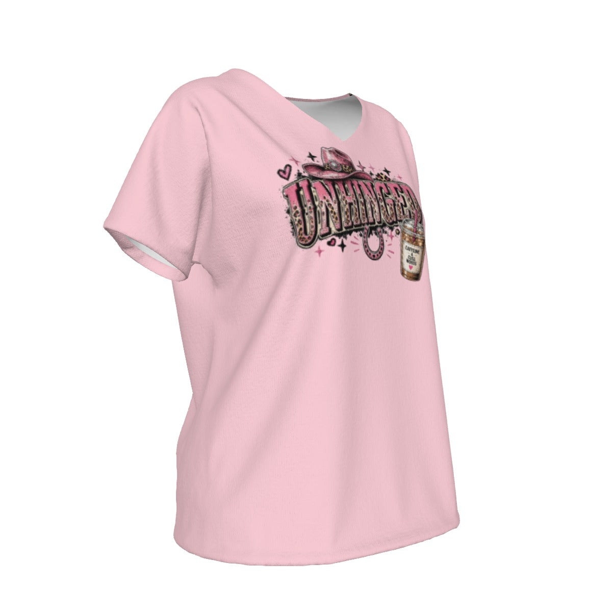Unhinged™ "If Swearing Burned Calories" Women's V-Neck Tee