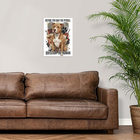 Before You Ban the Pitbull Canvas Wall Art